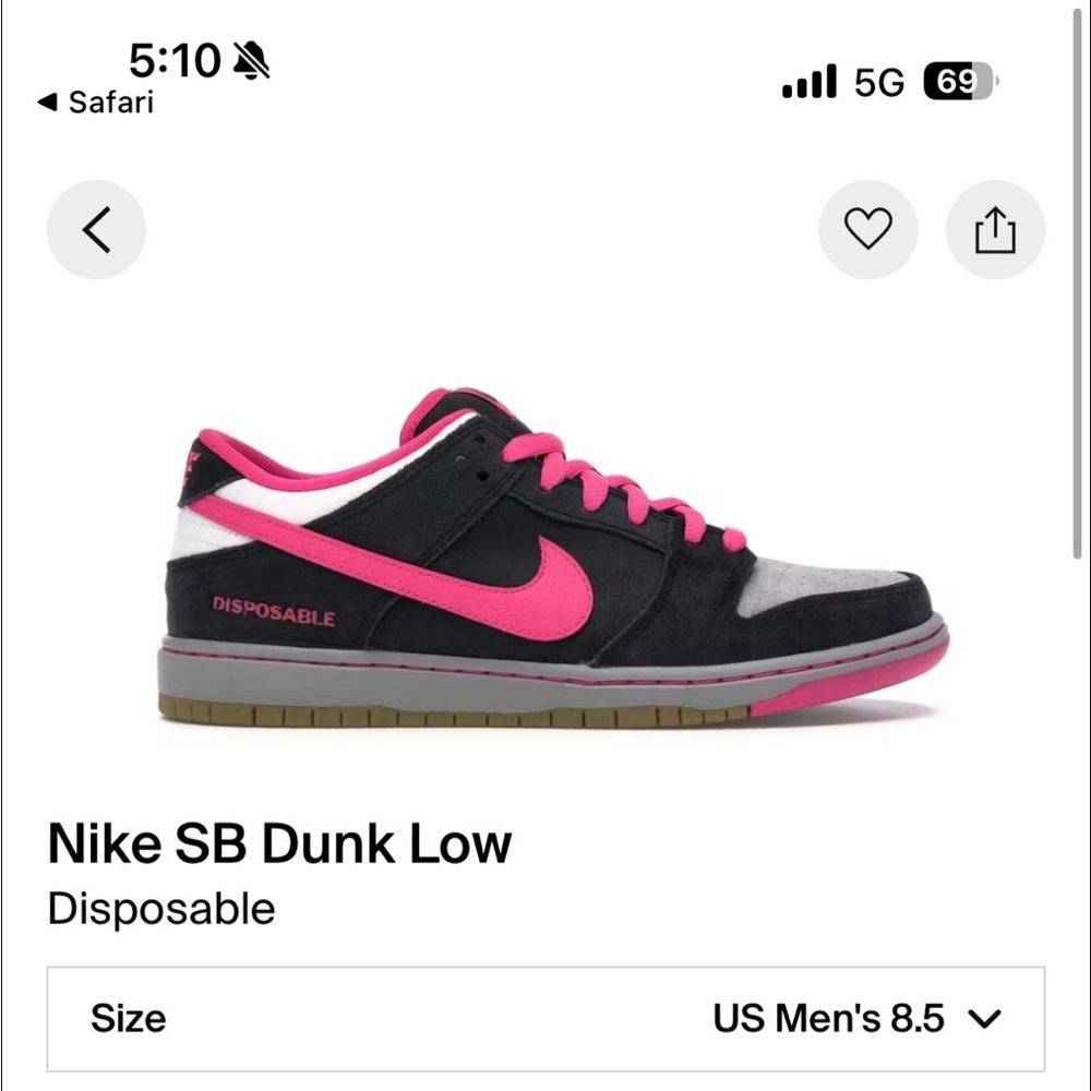 Nike SB Dunk never worn sneakers Size 8.5